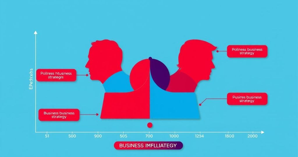 Chart illustrating the impact of political affiliation on corporate business decisions in a divided nation.