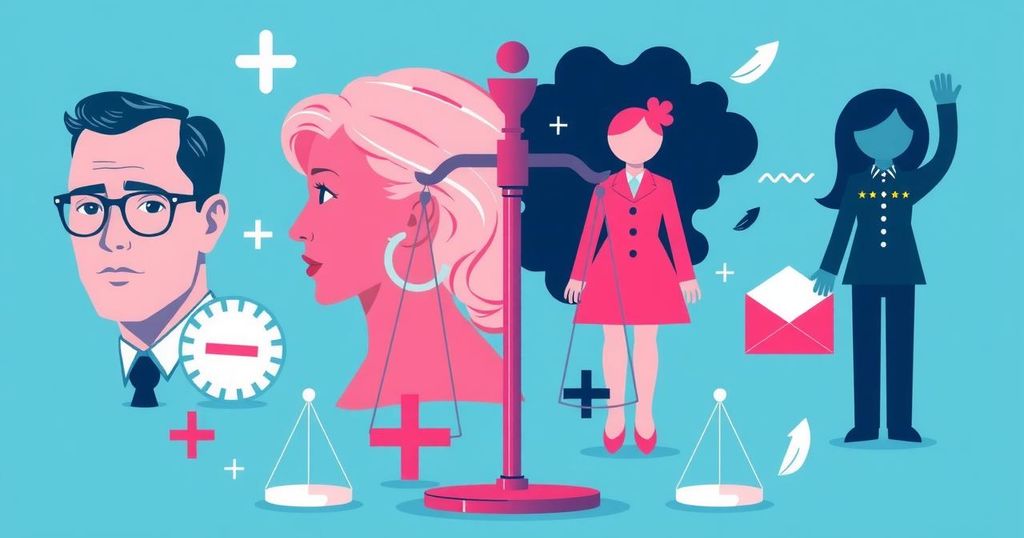 Diverse symbols of gender disparity in modern youth politics illustrate the divide between Gen Z men and women.