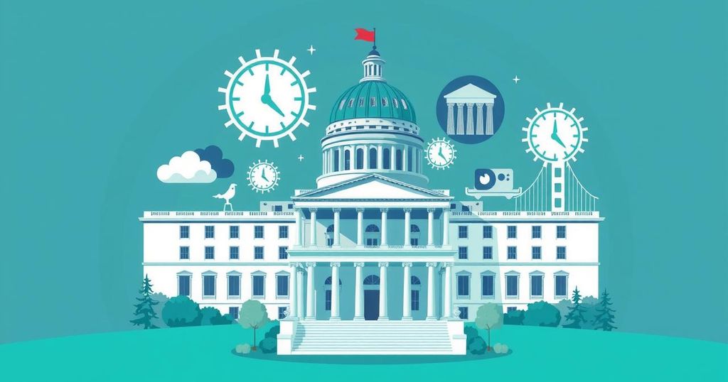 Senate passes major domestic policy bill in a historic voting session, symbolizing political progress and change.